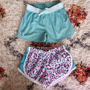 Girls' Nike Dri-Fit XS & Under Armour Shorts 5T